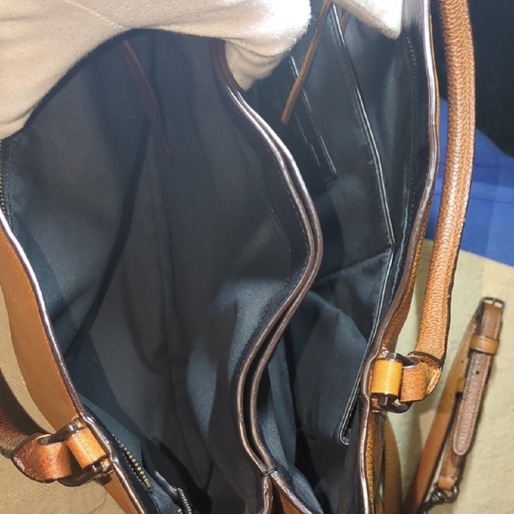 Coach Brown Leather Satchel with Black Accents NOW ONLY $150 - Picture 6 of 16